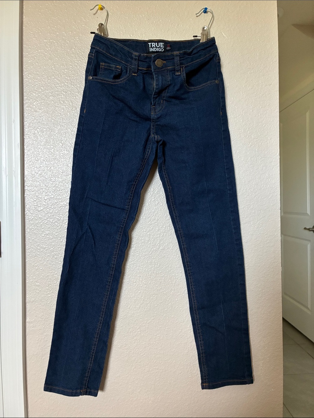 Indigo Dark Blue Kids Skinny Jeans